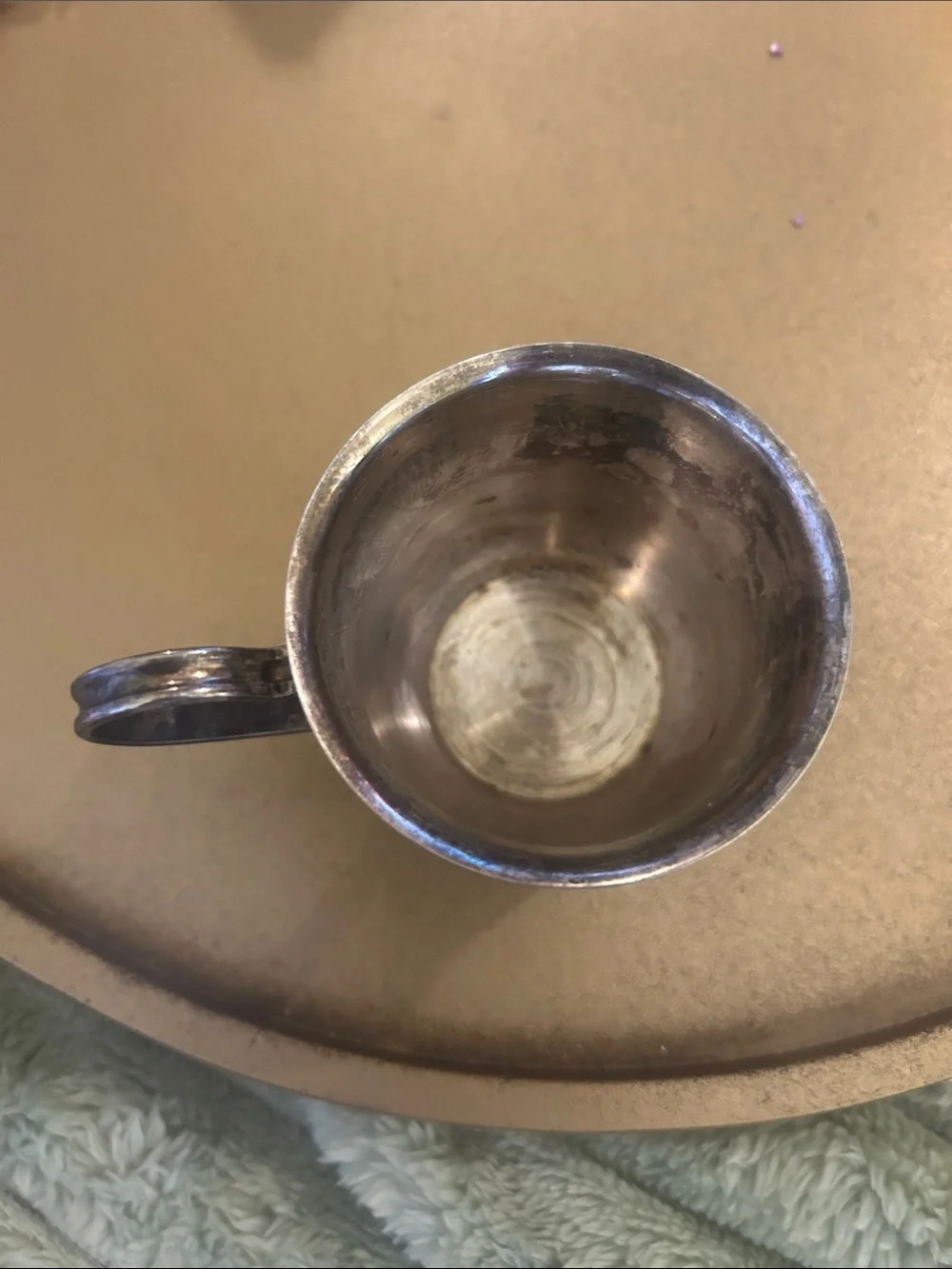 Vintage Leonard baby cup silver plated